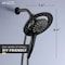 Anzzi Magnetic Valkyrie Multi-Spray Retro-Fit 7.48 in. Dual Wall Mount Fixed and Handheld Shower Head in Matte Black with Magna-Diverter SH-AZ067MB - alternate 5